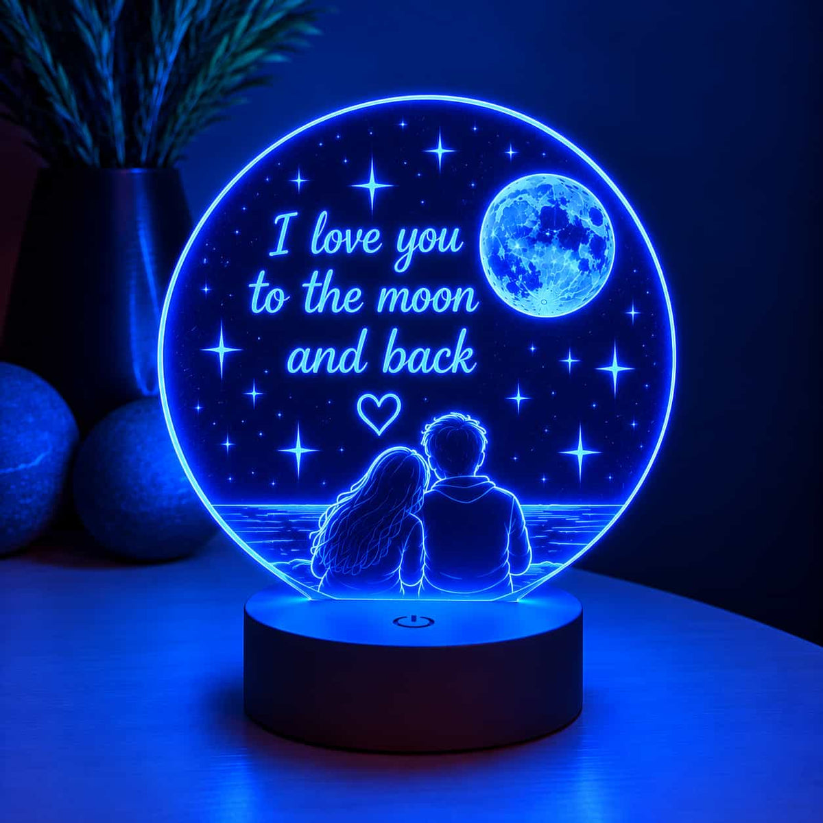 Custom Couple LED Lamp | Anniversary & Wedding Gift